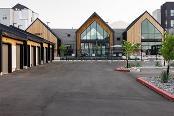 Row of building garages